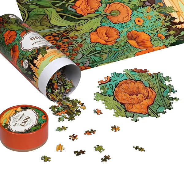 Art Nouveau - Poppy Paradise Jigsaw Puzzles (1500 pieces)