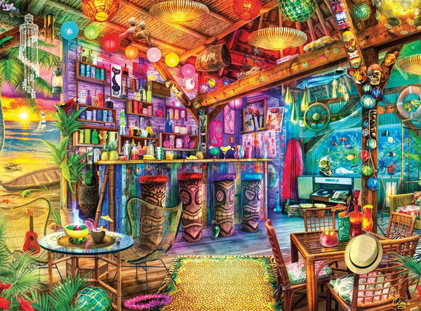 Buffalo Games - Tiki Beach Sunset by Aimee Stewart Jigsaw Puzzle (1000 Pieces)