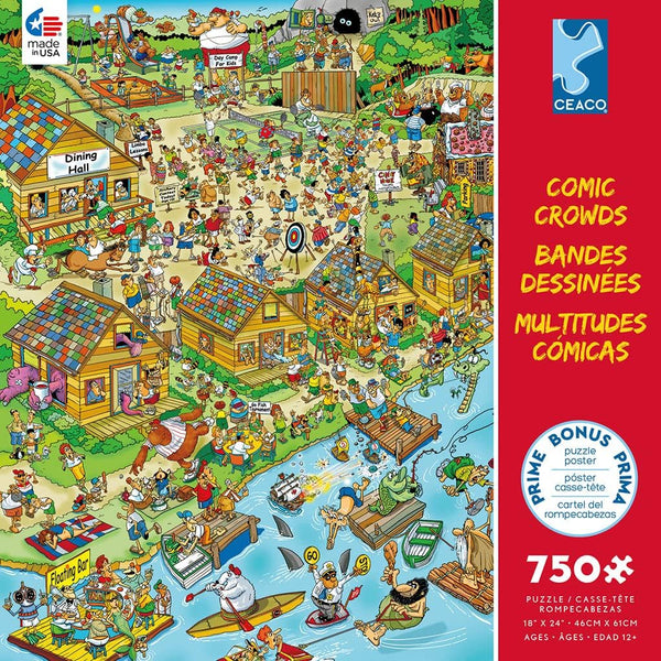 Ceaco - Comic Crowds - The Campsite by Len Epstein Jigsaw Puzzle (750 Pieces)