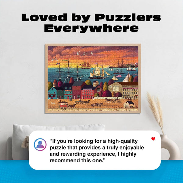 Buffalo Games - Hoopla at The Harbor by Charles Wysocki Jigsaw Puzzle (1000 Pieces)