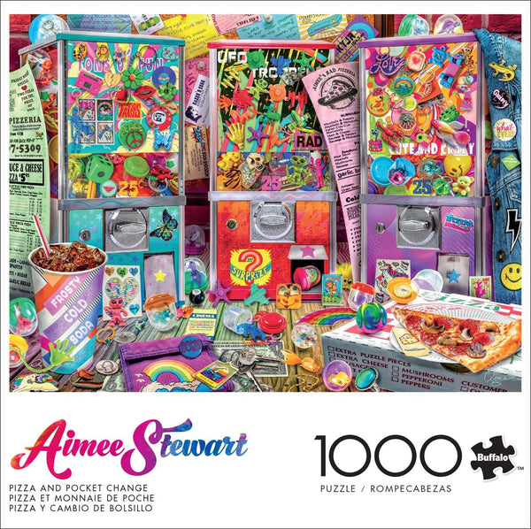 Buffalo Games - Aimee Stewart - Pizza and Pocket Change - 1000 Piece Jigsaw Puzzle for Adults Challenging Puzzle Perfect for Game Nights - Finished Puzzle Size is 26.75 x 19.75