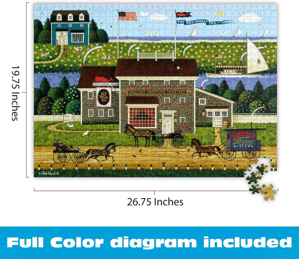 Buffalo Games - Red Whale Inn by Charles Wysocki Jigsaw Puzzle (1000 Pieces)