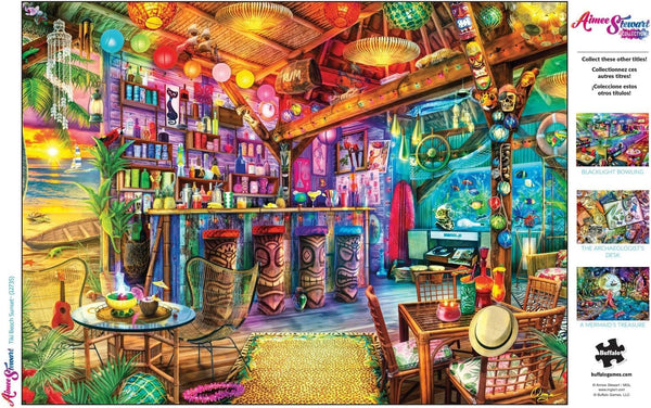 Buffalo Games - Tiki Beach Sunset by Aimee Stewart Jigsaw Puzzle (1000 Pieces)