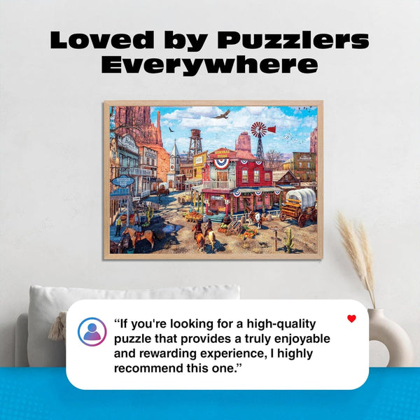 Buffalo Games - Country Life - Old Western Town by Dominic Davison Jigsaw Puzzle (500 Pieces)