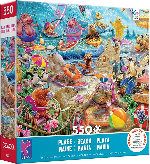 Ceaco - Story Mania - Beach Mania by Steve Sundram Jigsaw Puzzle (550 Pieces)