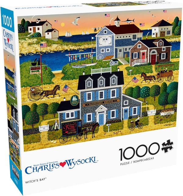 Buffalo Games - Charles Wysocki - Witch's Bay - 1000 Piece Jigsaw Puzzle for Adults Challenging Puzzle Perfect for Game Nights - Finished Size 26.75 x 19.75