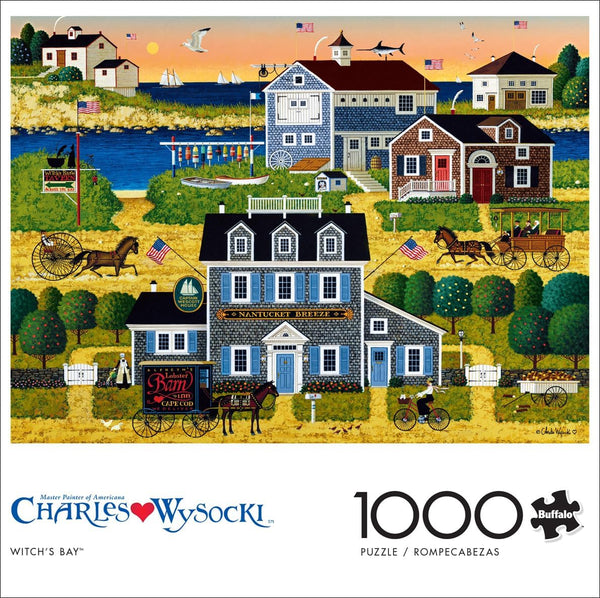 Buffalo Games - Charles Wysocki - Witch's Bay - 1000 Piece Jigsaw Puzzle for Adults Challenging Puzzle Perfect for Game Nights - Finished Size 26.75 x 19.75