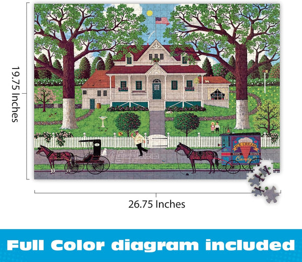 Buffalo Games - Ice Cream and Hopscotch by Charles Wysocki Jigsaw Puzzle (1000 Pieces)