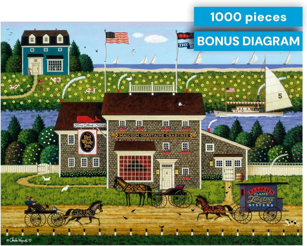 Buffalo Games - Red Whale Inn by Charles Wysocki Jigsaw Puzzle (1000 Pieces)
