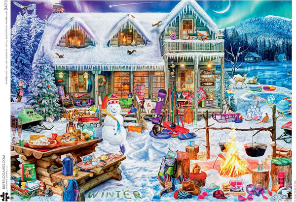 Buffalo Games - Winterland Fun - Collectible Tin Case by Aimee Stewart Jigsaw Puzzle (1000 Pieces)