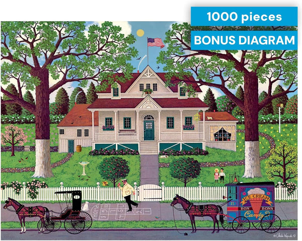 Buffalo Games - Ice Cream and Hopscotch by Charles Wysocki Jigsaw Puzzle (1000 Pieces)