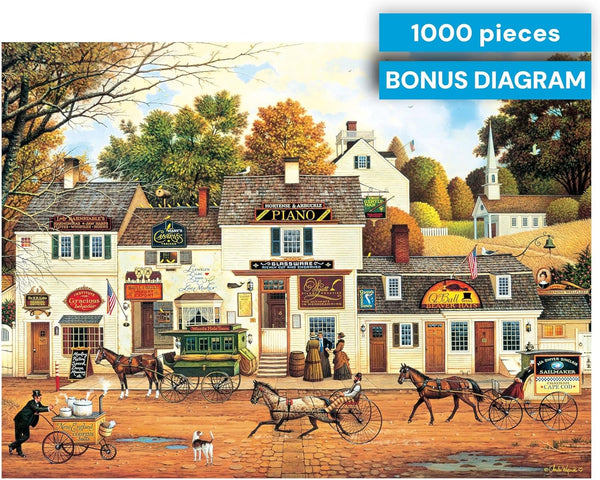 Buffalo Games - Silver Select - Charles Wysocki - Old Cape Cod - 1000 Piece Jigsaw Puzzle for Adults Challenging Puzzle Perfect for Game Nights - Finished Size 26.75 x 19.75