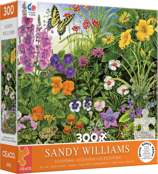 Ceaco - In The Garden - XL by Sandy Williams Jigsaw Puzzle (300 Pieces)
