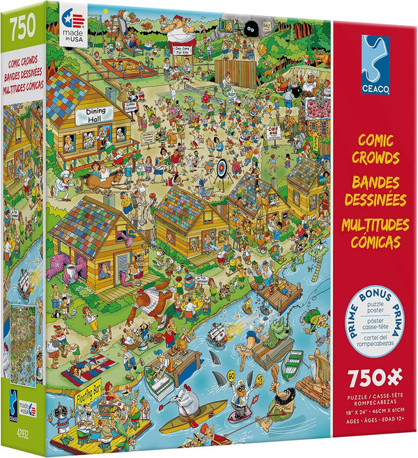 Ceaco - Comic Crowds - The Campsite by Len Epstein Jigsaw Puzzle (750 Pieces)