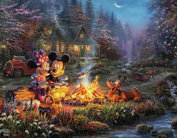 Ceaco - 4 in 1 Multipack - Disney Dreams Collection - Donald & Daisy Duck, 101 Dalmatians, Mickey, Minnie, & Pluto, & The Little Mermaid - 4x500pc by Thomas Kinkade Jigsaw Puzzle (2000 Pieces)