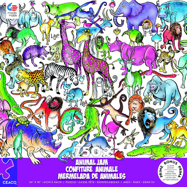 Ceaco - Animal Jam - Zoo Time by Lynn Johnston Jigsaw Puzzle (750 Pieces)