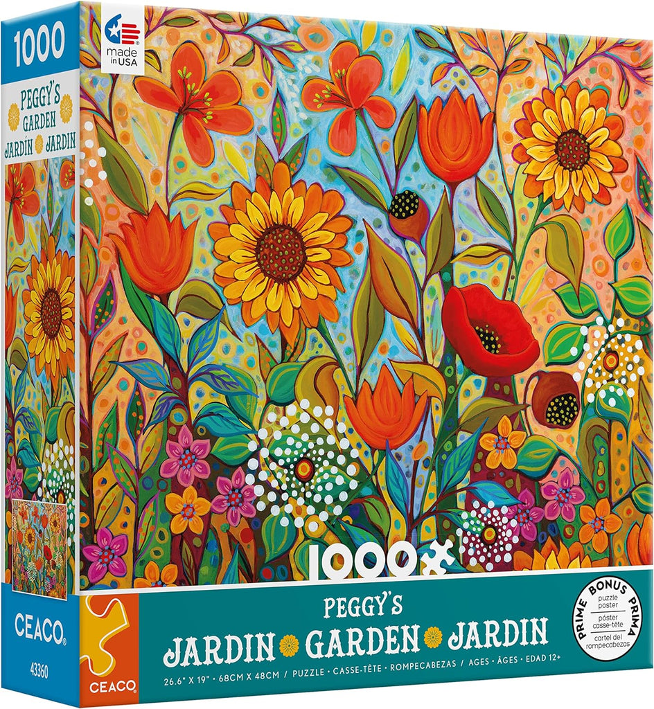 Ceaco Peggy's Garden 'Joy In The Morning' 1000 Piece Jigsaw Puzzle - Premium Recycled Puzzle, 27x20 Inches - View #2