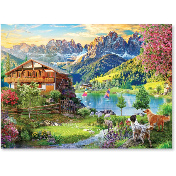 Crown - Castles & Cottages - Dolomites Landscape by Dominic Davison Jigsaw Puzzle (1000 Pieces)