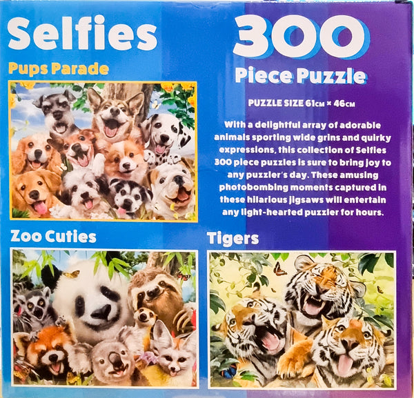 Arrow Puzzles - Selfies - Pups Parade Selfie by Howard Robinson 300 Piece Jigsaw Puzzle Large Piece