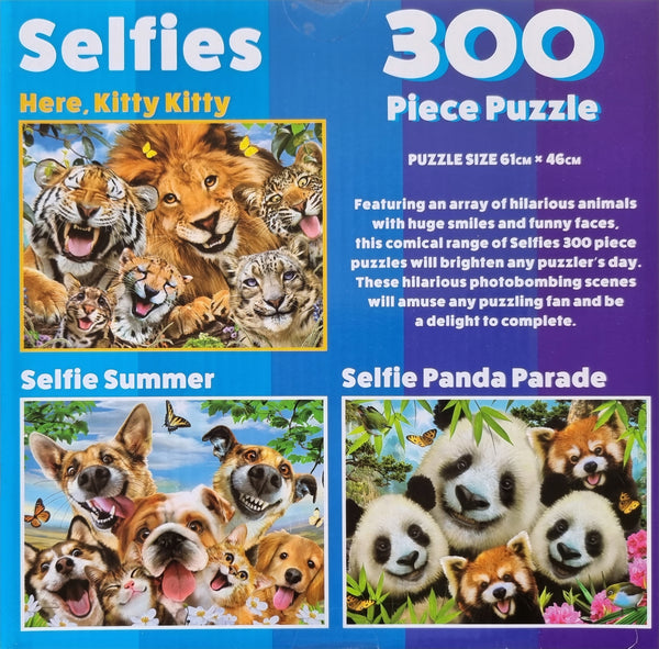 Arrow Puzzles - Selfies - Here, Kitty Kitty by Howard Robinson 300 Piece Jigsaw Puzzle Large Piece