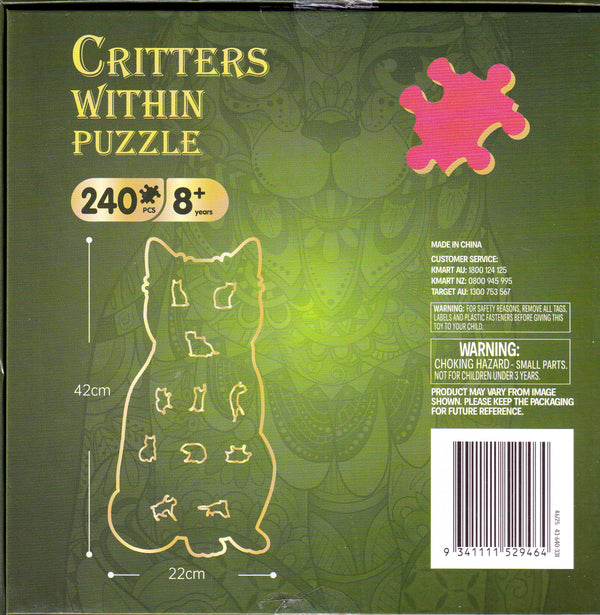 Critters Within Jigsaw Puzzle - Cat (240 Pieces)