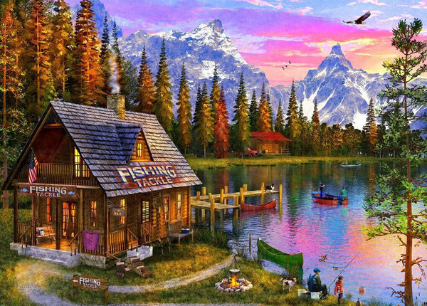 Holdson - Dominic Davison - Sunsets 3 At The Fishing Hut Jigsaw Puzzle (1000 Pieces)