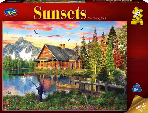 Holdson - Dominic Davison - Sunsets 3 The Fishing Cabin Jigsaw Puzzle (1000 Pieces)