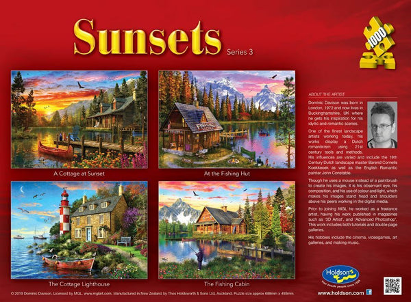 Holdson - Dominic Davison - Sunsets 3 The Fishing Cabin Jigsaw Puzzle (1000 Pieces)