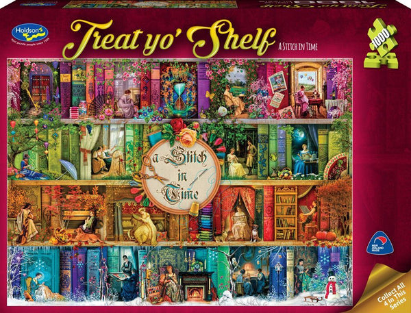 Holdson - Treat Yo' Shelf - Stitch In Time by Aimee Stewart Jigsaw Puzzle (1000 Pieces)
