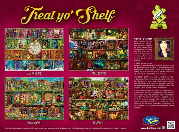 Holdson - Treat Yo' Shelf - Wine Shelves by Aimee Stewart Jigsaw Puzzle (1000 Pieces)