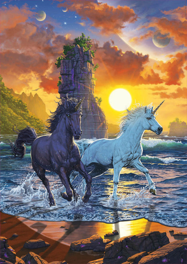 Educa - Unicorns On The Beach by Vincent Hie Jigsaw Puzzle (1000 Pieces)