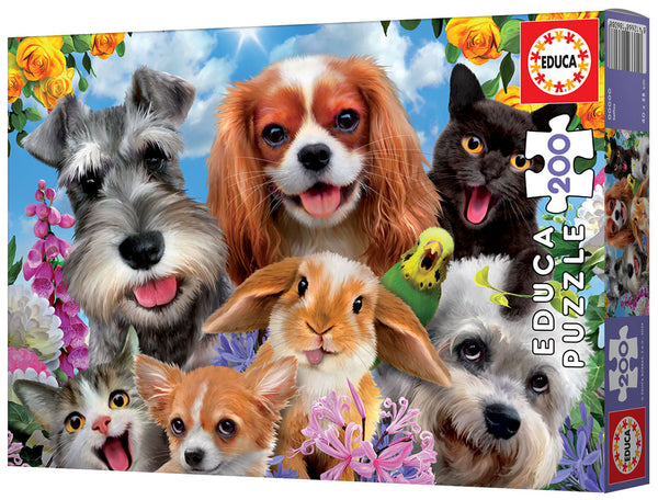 Educa - Selfie Pet Parade Jigsaw Puzzle (200 Pieces)