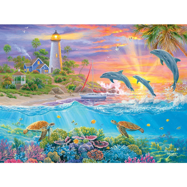 Cra-Z-Art - Master Artist Collection - Abraham Hunter - Catching Rays Lighthouse Jigsaw Puzzle (1000 Pieces)