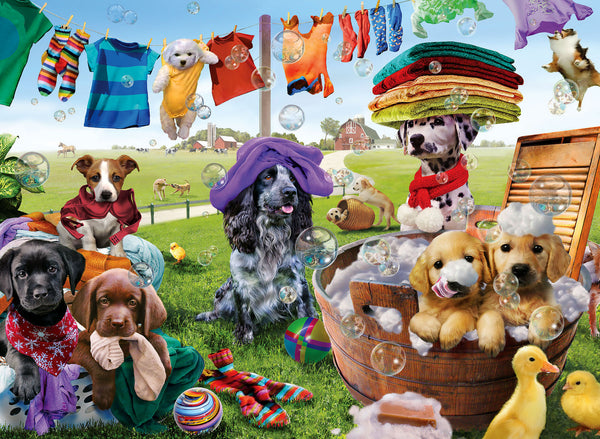 Anatolian - Puppies Playing by Adrian Chesterman Jigsaw Puzzle (260 Pieces)