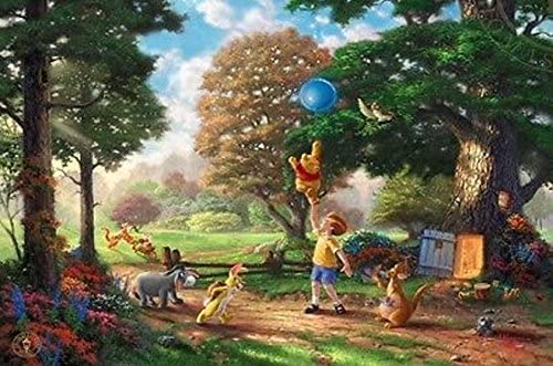 Thomas Kinkade Fantasia Lady & The Tramp Winnie The Pooh Tangled Disney Dreams Collection 4 In 1 Jigsaw Puzzle Set 500 Pieces