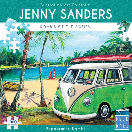 Blue Opal - Peppermint Kombi 1000 pieces Jigsaw Puzzle by Jenny Sanders