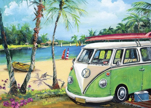 Blue Opal - Peppermint Kombi 1000 pieces Jigsaw Puzzle by Jenny Sanders