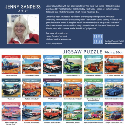 Blue Opal - Peppermint Kombi 1000 pieces Jigsaw Puzzle by Jenny Sanders