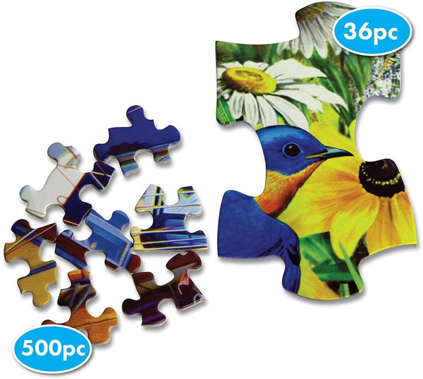 Springbok Puzzles - Blue Birds - 36 Piece Jigsaw Puzzle - Large 23.5