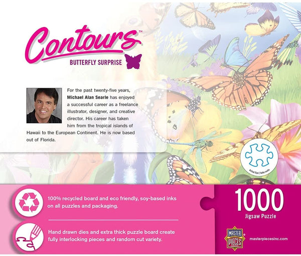 Masterpieces - Contours Shaped Butterfly Shape Jigsaw Puzzle (1000 Pieces)