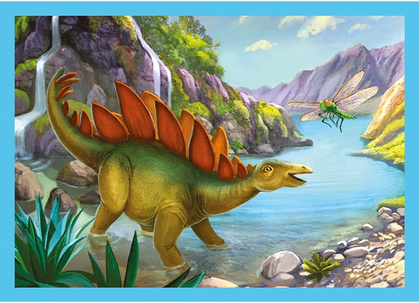 Trefl - Unique Dinosaurs 4-in-1 (12, 15, 20, 24 pieces) Jigsaw Puzzle (71 Pieces)