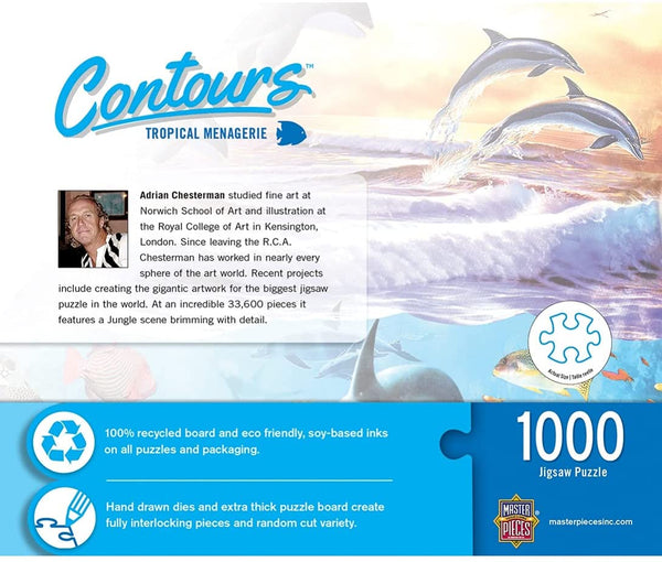 Masterpieces - Contours Shaped Tropical Fish Shape Jigsaw Puzzle (1000 Pieces)