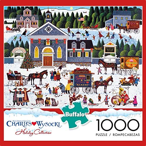 Buffalo Games Churchyard Christmas by Charles Wysocki Jigsaw Puzzle (1000 Piece)