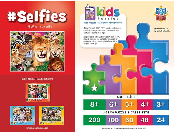 Masterpieces - Selfies - Safari Sillies Jigsaw Puzzle (200 Pieces)