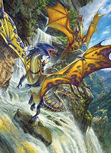 Cobble Hill - Waterfall Dragons Jigsaw Puzzle (1000 Pieces)