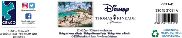 Ceaco - Thomas Kinkade - Disney - Mickey & Minnie in Florida - 750 Piece Jigsaw Puzzle
