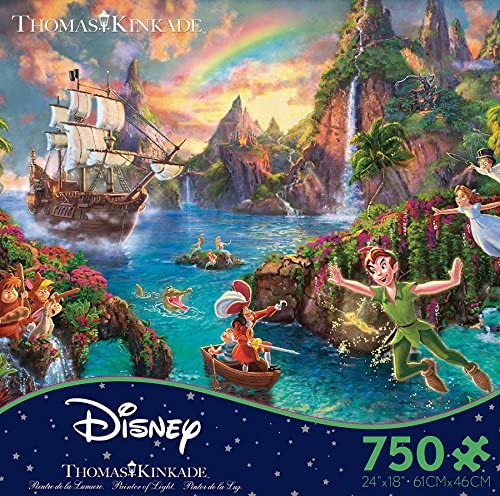 Ceaco The Disney Collection - Peter Pan Puzzle by Thomas Kinkade Puzzle (750 Piece)