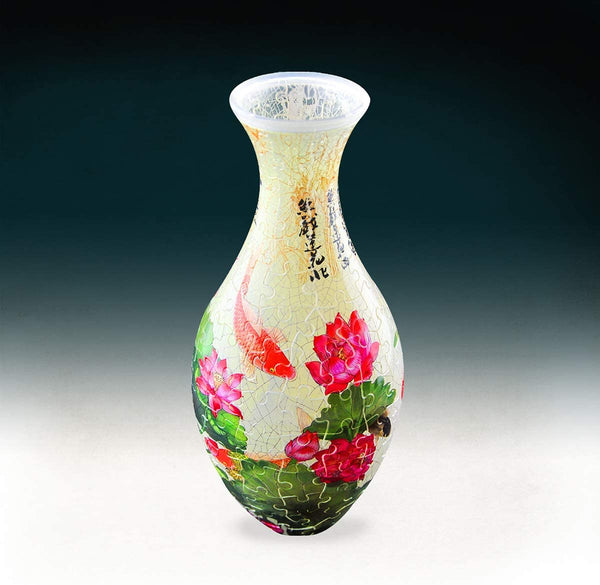 Pintoo - Vase Carp With Lotus Jigsaw Puzzle (160 Pieces)