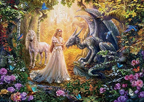 Educa - Dragon, Princess and Unicorn Jigsaw Puzzle (1500 Pieces)