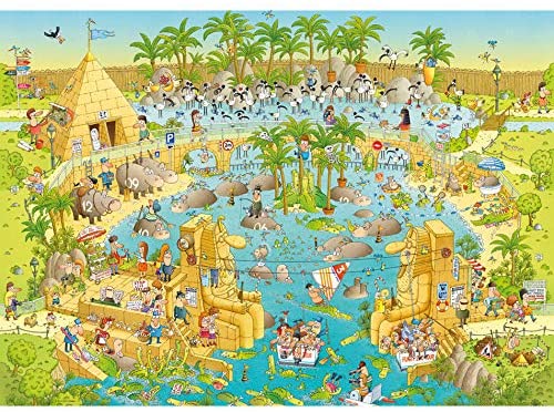 Heye - Funky Zoo, Nile Habitat Jigsaw Puzzle (1000 Pieces)